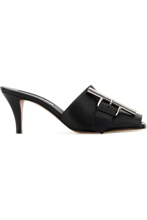 Alexander McQueen Black leather mules