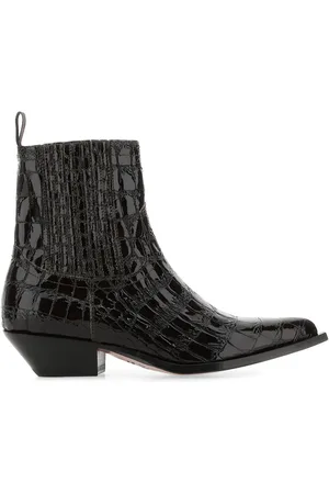 SONORA Black leather Hidalgo ankle boots