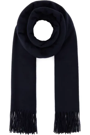 Johnstons Of Elgin Midnight blue cashmere scarf