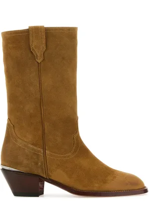 SONORA Camel suede Durango ankle boots