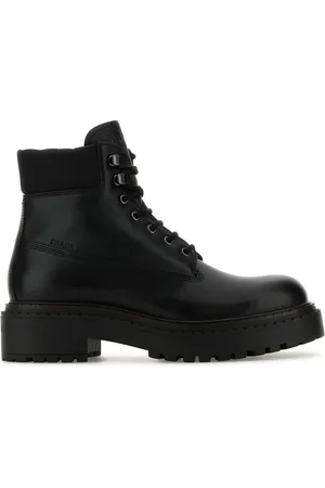 Prada Black leather ankle boots