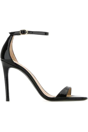Stuart Weitzman Black leather Nudist sandals