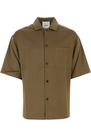 Nanushka Khaki satin shirt