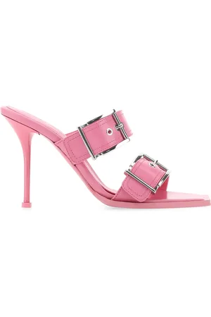 Alexander McQueen Pink leather mules