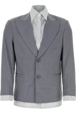 KIDSUPER STUDIOS Grey stretch polyester blend blazer