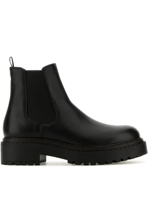 Prada Black leather ankle boots