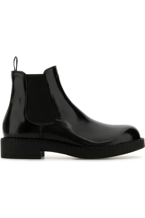 Prada Black leather ankle boots
