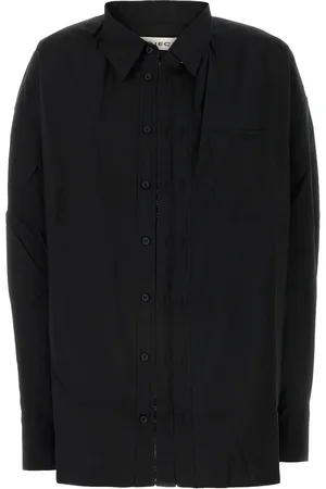 Y / PROJECT Black poplin oversize shirt