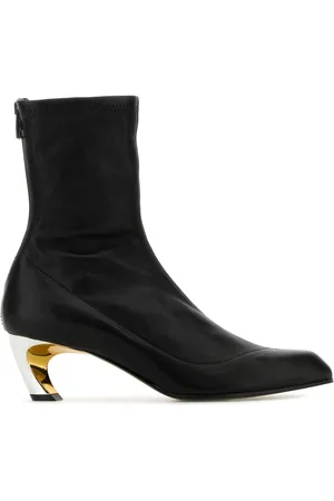 Alexander McQueen Black leather Armadillo ankle boots