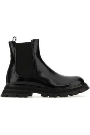 Alexander McQueen Black leather ankle boots