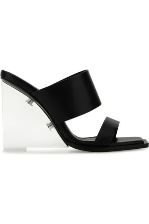 Alexander McQueen Black leather Shard mules