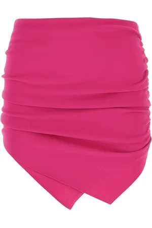 The Attico Tyrian purple stretch polyester mini skirt