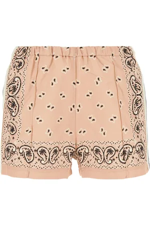 Palm Angels Printed linen blend shorts