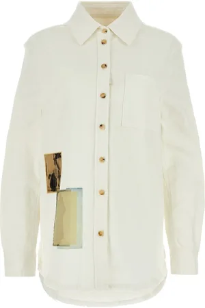 Lanvin White stretch denim shirt