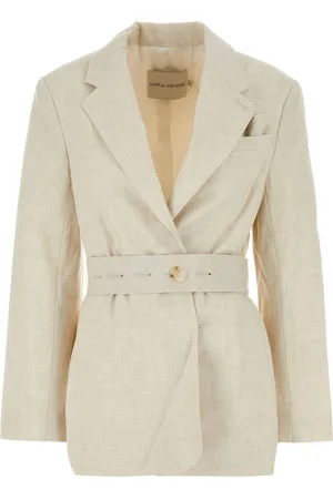 C&m Camilla And Marc Sand stretch polyester blend Floris blazer