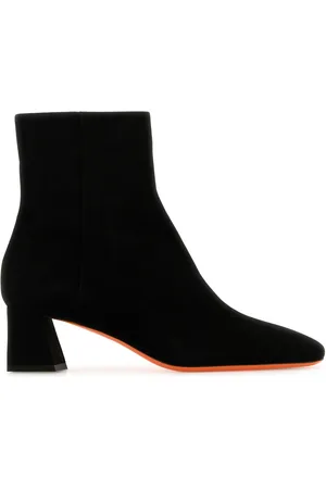 santoni Black suede Marta ankle boots