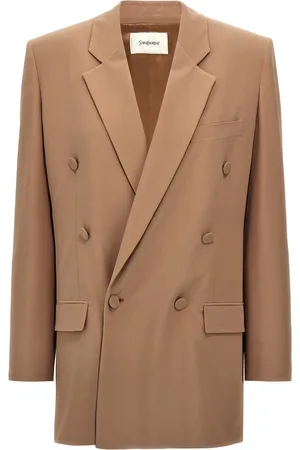 Saint Laurent Double-Breasted Blazer Blazer And Suits