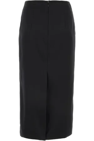 Miu Miu Black stretch silk skirt