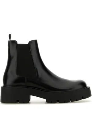Prada Black leather ankle boots