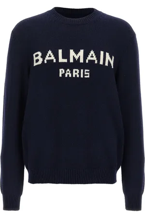 Balmain Logo Wool Sweater Sweaters And Cardigans