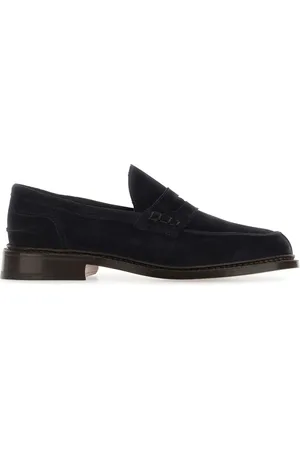 TRICKERS Dark blue suede Adam loafers