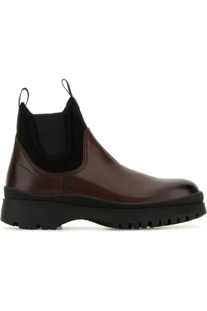 Prada Brown leather ankle boots
