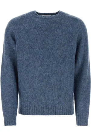 Harmony Melange blue wool Shaggy sweater