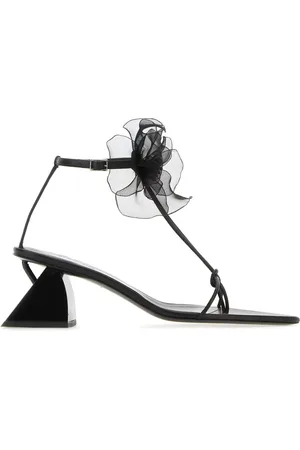Nensi Dojaka Black nappa leather thong sandals