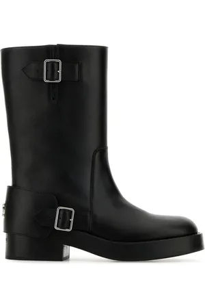 Courrèges Black leather Americana boots