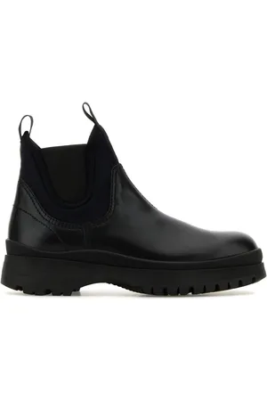 Prada Black leather ankle boots