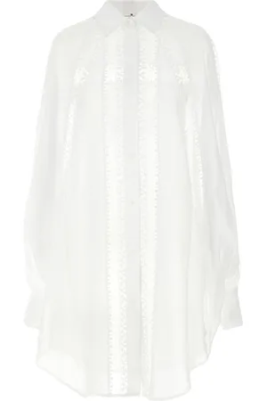 ERMANNO SCERVINO Macramé Tulle Shirt Shirt And Blouse