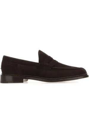 TRICKERS Brown suede Adam loafers