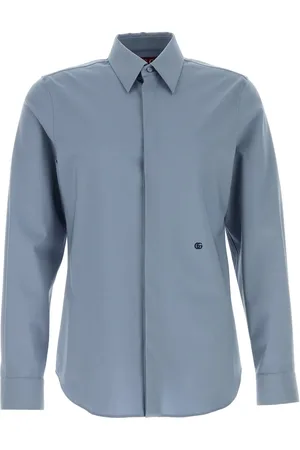 Gucci Powder blue stretch wool shirt