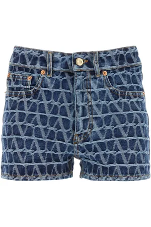 VALENTINO GARAVANI Toile Iconographe denim shorts