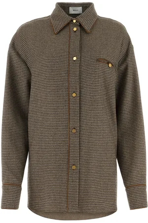 Bally Embroidered stretch wool blend shirt