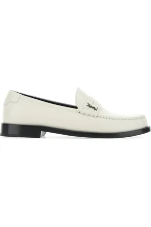 Saint Laurent Chalk nappa leather Monogram loafers