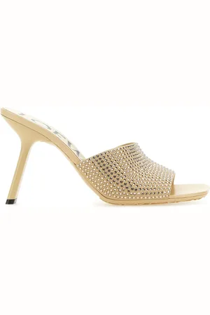 Loewe Beige suede Petal mules