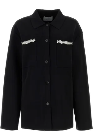 Nanushka Black stretch viscose blend shirt