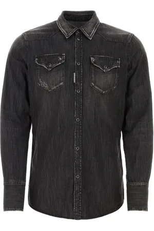 Dsquared2 Black denim Western shirt