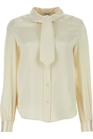Saint Laurent Ivory silk blouse