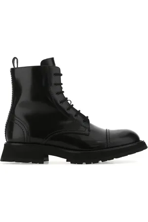 Alexander McQueen Black leather ankle boots