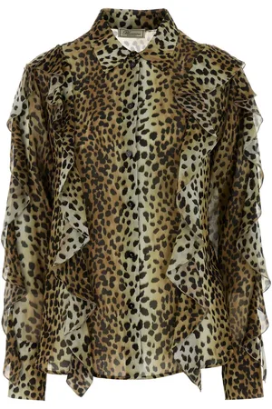 BLUMARINE Printed georgette shirt