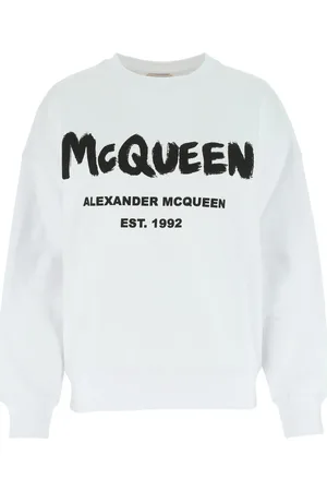 Alexander McQueen White cotton oversize sweatshirt