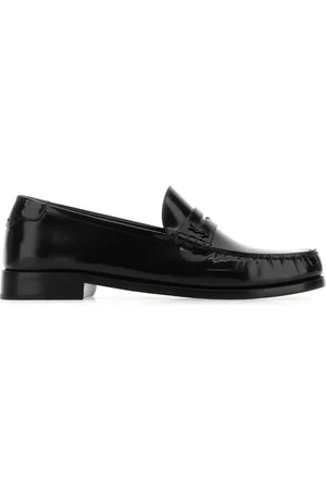 Saint Laurent Black leather Magnum loafers