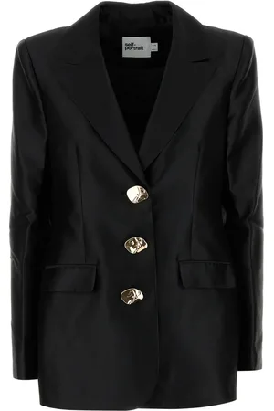 Self-Portrait Black taffeta blazer