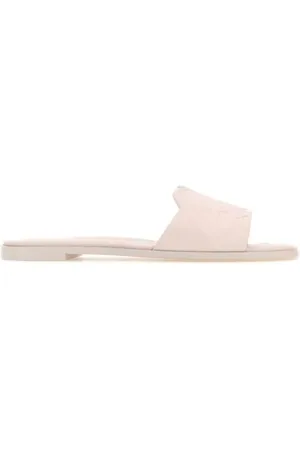 Alexander McQueen Pastel pink leather slippers