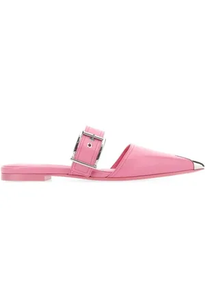 Alexander McQueen Pink leather slippers