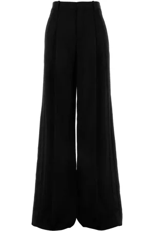 Saint Laurent Black wool wide-leg pant