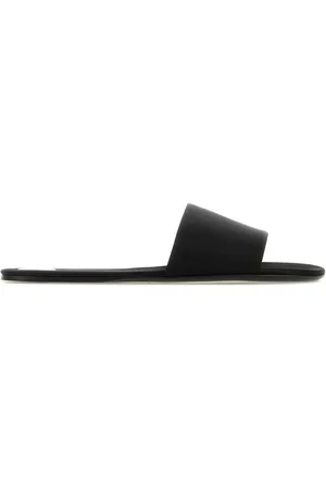 Saint Laurent Black satin Carlyle slippers