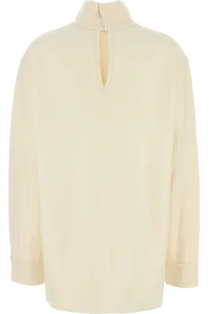 Jil Sander Cream wool blend blouse
